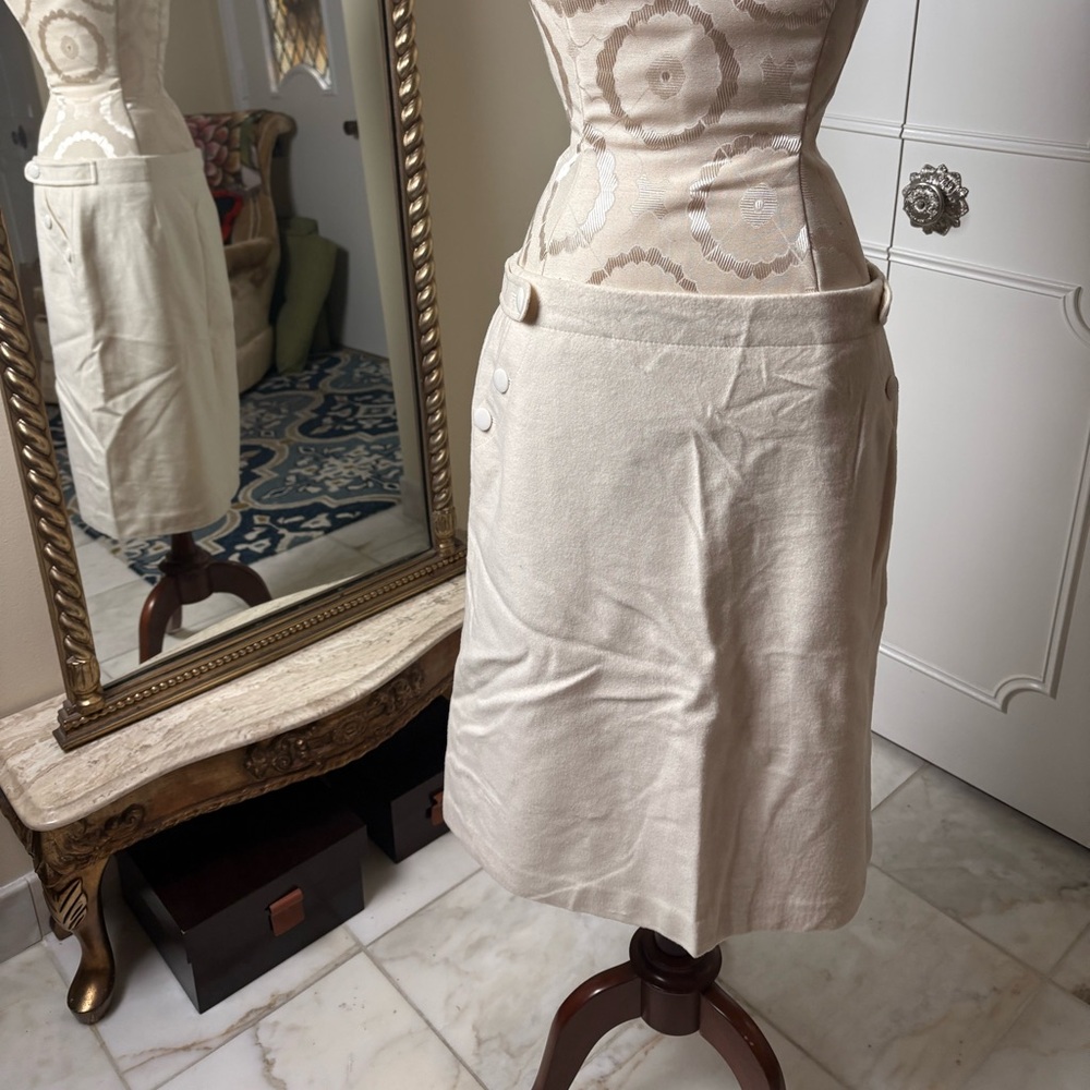 J. Crew Cream Pencil Skirt